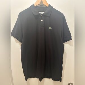 Lacoste Short Sleeve Black Polo Shirt Men’s 6 Large